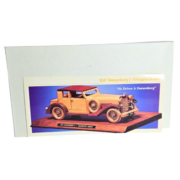 Vintage Car Club of America 1931 Duesenberg Sedan Wood Kit Scale 1/24 by X-ACTO - Picture 1 of 7